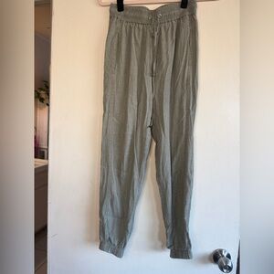 Nanette Lepore Olive Green Drawstring Joggers